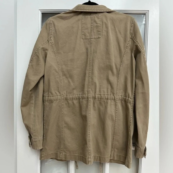 Vintage Y2K Tommy Hilfiger Women’s Military Tan Button Down Jacket Size Medium M - Picture 4 of 10